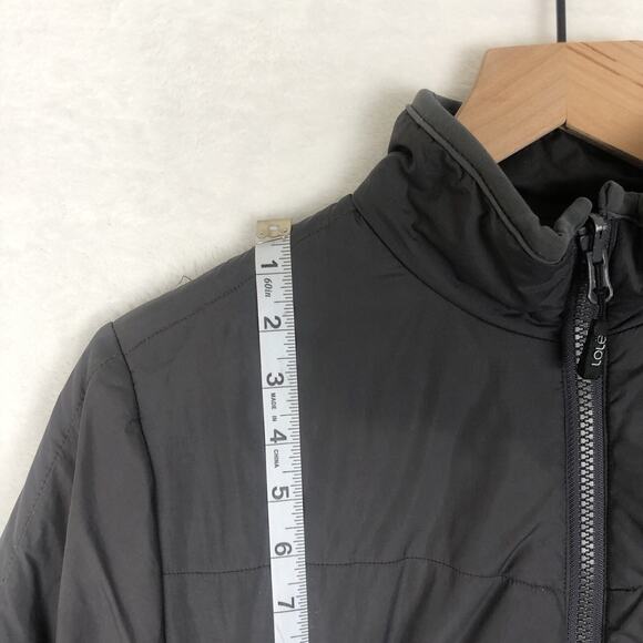 LOLE Double Zip Jacket Women's Sz 10‎ Dk Gray Water Repellant Pockets Mid-Length - Picture 6 of 16
